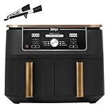 Ninja Foodi MAX Dual Zone Heißluftfritteuse [AF400EUCP] Amazon Exclusive, ‎2470 Watt , 9,5 L, 2 Heißluft-Frittierfächer, 6 Funktionen, 27 x 41.5 x 32.5 cm, Kupfer/Schwarz