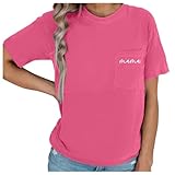 Generisch Bequeme Stillshirts für Frauen, Mama-Reißverschluss, Stilloberteile, Used-, Schwangerschaftskleidung mit Tasche (M)