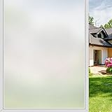 Diboniur Fensterfolie Blickdicht,90 * 200cm Milchglasfolie Selbstklebend Fenster,Matte Elektrostatische Sichtschutzfolie Fenster,Wiederverwendbar,Geeignet Für Büros, Badezimmer, Schlafzimmer