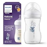 Philips AVENT Babyflasche Natural Response – Babyflasche, 260 ml, BPA-frei, für Babys ab 1 Monat, Koalamotiv (Modell SCY903/67)