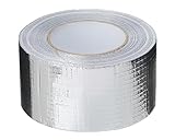 PROFIVENT.DE VERSTÄRKTES ALUMINIUMBAND Hitzebeständiges Wasserdichtes Alu Klebeband zum Reparieren von Metalloberflächen Dampfsperre Klebeband netzverstärkt Belüftung Isolierung (72mm/45m)