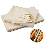 Bäckerleinen Leinentuch Brot Backen 75 X 45cm 3 Stück Natur Bäckerleinen Teiger Teigtuch Gärfolie für Brotbackzubehör Strudeltuch zur Teigzubereitung Backen Geschenke für Familien Bäcker,Einsteiger