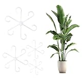 RoserRose Pflanzenstütze Set, 4 Stück Staudenhalter, Blumen, Rosen, Tomaten - Monstera Rankhilfe und Pflanzenhalter - Stützen für Zimmerpflanzen, Stauden und Blumen (Farblos)