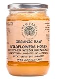 Raw Farm - Bio, Roher Wildblumen Honig 900g - 100% natürlich, ungefiltert, unerhitzt, nicht pasteurisiert, direkt aus dem Bienenstock
