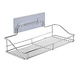 Stylish Bathroom Shelf Organizer Duschablage aus Edelstahl, Bad-Organizer-Regal ohne Bohren, schwebender rechteckiger Aufbewahrungskorb for Badezimmer, Küche, Balkon, Wohnzimmer Storage and Decor(Mitt