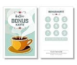 Frank Paperman | 125x Bonuskarten für Kunden | 10er Bonuskarte Kaffee Treuekarten zum Abstempeln | Kaffee stempel karte | Kaffeeliebhaber | coffee lover | loyalty card