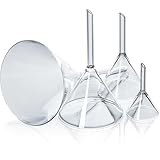 Tuuters 1x Glastrichter mit kurzem Stiel, Trichter aus Borosilikatglas, hitzebeständig (Ø100mm)