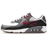 NIKE Air Max 90 Herren Sneaker Sneaker Schuhe, White Team Red Cool Grey Black, 45 EU