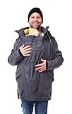 Viva la Mama - Männer Tragejacke für Rückentragen Vorntragen Papa Tragemantel - PROTECTIS - anthrazit - M