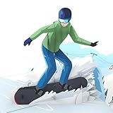 MOKIO® Pop-Up Karte – Snowboard – 3D Geburtstagskarte...
