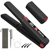 AYESY 2 in 1 Glätteisen, 4500mAh Haarglätteisen, Kabellos Haarglätter, Keramik-Turmalin-Beschichtung, Weniger Frizz & Statische Aufladung, LCD-Display, Schnelle Aufheizung auf 160℃-220℃