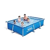 Bestway Frame Pool Deluxe Splash Jr. - Steel Pro, 259 x 170 x 61 cm, blau