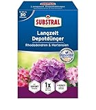 Substral Langzeit Depotdünger für Rhododendren & Hortensien, Himbeeren, Heidelbeeren, u.a, düngt 6 Monate, 750g, grün