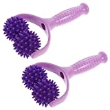 Yardenfun 2 Stück Y-förmiger Massage Roller Spitzig Manuell zur Gezielten Muskelentspannung für Schulter Nacken Rücken und Beine Tragbar für Yoga Fitness und Reise Leise Anwendung