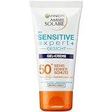 Garnier Gel-Creme mit LSF 50+, Gesichts-Creme mit Sonnenschutz für helle, empfindliche und sonnenintolerante Haut, Ambre Solaire Sensitive expert+, 1 x 50 ml