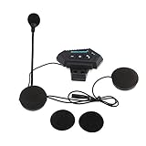 Motorrad Helm Headset, Bluetooth Headset Wireless Freisprech Telefon Motorrad Intercom Headset Helm für Motorräder Outdoor for GPS,Music Call Control