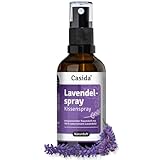 Casida® Lavendelspray – Beruhigendes & wohltuendes Raumspray & Kissenspray mit naturreinem, echtem Lavendelöl aus Frankreich, Lavendel Spray - Ideal als Kissenspray, Einschlafspray & Schlafspray