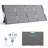 E-POWO 400W Faltbares Solarpanel Monokristallin mit integriertem Ständer, 23,5% Wirkungsgrad, IP67 wasserdicht, universell kompatibel mit Powerstation, Generator und Wohnmobil