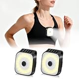 Dokkita Lauflicht Joggen Clip USB, Lauflampe Joggen USB Clip 2 Stück, Jogging Licht mit 4 Licht Modus, LED Clip Lampe Sicherheitslicht Für Joggen, Klettern, Läufer, Angeln, Camping, Wandern