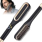 Journeyside Bartglätter für Männer, Bartglätter Kamm für Männer, Mini Elektrische Bart Glätter mit 3 einstellbare Temperaturen 160℃-220℃, 3D-Zahnkamm, für Stylen von Bärten und Haaren