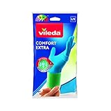 Vileda Comfort und Care Gummihandschuhe mit Kamille Lotion Größe L, 1 Paar