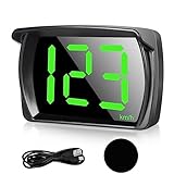 Digitaler Auto Tachometer: Head Up Display Auto HUD Geschwindigkeitsmesser Universal Auto Head Up Display mit GPS + Beidou Dual-Chip Geschwindigkeitsanzeige für Alle Autos, USB Plug and Play, KMH