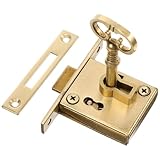 Alipis Kupfer Schrankschloss Antik Stil Schubladenschloss mit Schlüssel Langlebiges Möbel Schloss für Retro Möbel und Schmuckkästchen Einbauschloss für Schubladen und Vitrinen