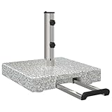 vidaXL Markisenständer mit Rollen Grau Granit 29 kg Quadratisch