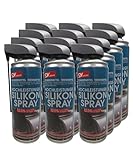 SDV Chemie Hochleistungs Silikonspray Spray 12x 450ml Siliconspray Kunststoff- und Gummipflege Trennmittel Gleitmittel