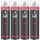 TAAF Haarspray starker Halt – Stärke 5, langanhaltend, ohne Rückstände | Aerosol Haarlack für Styling – Nettogewicht 400 ml, 4 ER
