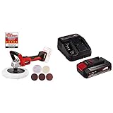 Einhell Akku-Polier-/Schleifmaschine CE-CP 18/180 Li E Power X-Change (Li-Ion, 18 V, Ø180 mm Polierteller, bürstenloser Motor, elektrische Drehzahlregulierung, inkl. 2,5 Ah Akku und Ladegerät)