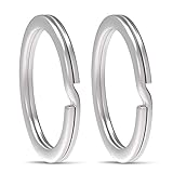 Gimars 30 pcs 30mm edelstahl Schlüsselring, Flache Schlüsselanhänger Ringe, Split Ring für Auto, Haus, Schlüssel Zubehör