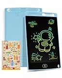 LCD Schreibtafel 8,5 Zoll, Genialba Buntes LCD Schreibtablett, Tragbarer Löschbarer Zeichenbrett, LCD Writing Tablet, Grafiktablett für Kinderspiele 2 3 4 5 6 7 Jahre Jungen Mädchen (Blau)