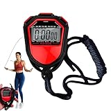 Stoppuhr - Digitale Stoppuhr, Multifunktionaler Sport-Timer, Stoppuhr, wasserdicht, LCD-Display, Stoppuhr, Stoppuhr, Uhr für Radfahren, Schwimmen, Fußball, Laufen