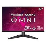 Viewsonic VX2758-2KP-MHD 68,6 cm (27 Zoll) Gaming Monitor (WQHD 1440p, FreeSync, 1 ms, 144 Hz, HDMI, DP, geringer Input Lag) Schwarz