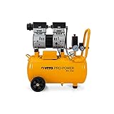 VITO 24 Liter 750W Silent 8bar/115psi Flüsterkompressor Ölfreier Kompressor 55-58dB(LpA) leise Kompressor - ölfrei Flüsterkompressor 24l, Öl- und servicefreier Motor (Silent 25L)