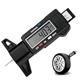 Gvolatee Profiltiefenmesser für Reifen, Reifenprofiltiefenmesser, Reifenprofilmesser, Profiltiefen-Messgerät mit LCD Display, Reifentiefenmesser, Auto Tiefenmesser Digital für PKW, LKW, Vans, Motorrad