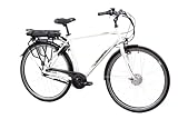 F.lli Schiano E-Moon, E Bike für die Stadt 28 Zoll, 36V 13Ah Abnehmbarer Akku, Motor 250W 40Nm, City Ebike für Herren, Weiss
