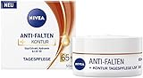 NIVEA Anti-Falten + Kontur Tagespflege LSF 30 65+ (50 ml), Gesichtscreme mit Soja Extrakt und Hydramin, Tagescreme mildert Linien und Falten sichtbar