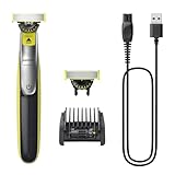 Philips OneBlade 360 Face - Elektrischer Bartstyler und Trimmer, 2x 360 Klinge, verstellbarer 5-in-1-Kammaufsatz, QP2734/30