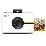 KODAK Step Kamera |Digitale Sofortbildkamera mit 10MP Bildsensor, Zink-Technik, klassischem Sucher, Selfie-Modus, Auto-Timer, eingebautem Blitz und 6 Bildmodi | Weiß, RODIC20AMZW