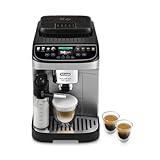 De'Longhi Magnifica Evo Next ECAM312.80.SB, Kaffeevollautomat mit 13 Getränken (Cappuccino, Espresso, Latte Macchiato), 2,4'' TFT Farbdisplay, LatteCrema Milchsystem, 2-Tassen-Funktion, Silber/Schwarz