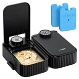 Futterautomat Katze Nassfutter Katzenfutter Automat: Futterspender Katze - 700ML Nassfutterautomat für Katzen mit 48 Stunden Timer - Automatischer Futterspender Hund mit Frische - 2 Mahlzeiten