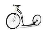 Yedoo Five Tretroller - bis 130 kg, Kickscooter mit Luftreifen 26/20 - Roller Scooter für Erwachsene, Dogscooter (Black)