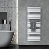 VILSTEIN® Badheizkörper [160x60cm] - Handtuchheizkörper Elektrisch einsetzbar [SEITLICH OFFEN] - Handtuchtrockner Badezimmer - Handtuch Heizkörper Bad - Handtuchheizung - Wandheizkörper - (Weiß)