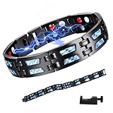 MOKIDO Magnetarmband Herren, Noruion Far-Infrarot-Ionen-Armband, 2024 Herrenarmbänder Längenverstellbar Mit, Magnetarmband Magnetbänder Für Herren Jungen und Mädchen