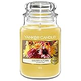 Yankee Candle Duftkerze | Große Golden Autumn Duftkerze im Glas | Brenndauer: bis zu 150 Stunden | Perfekte Geschenke für Frauen