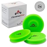3er Set Mini Frisbee - Die kleine Frisbee fliegt über 60 Meter weit - Die Neue Trendsportart - Alternative zur gewöhnlichen Frisbeescheibe – Schwimmt im Wasser (Grün)