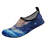 Schwimmschuhe für Herren und Damen, leichte Schwimmschuhe, Waten, Tauchen, Strandschuhe, Yoga, Hautschuhe, Herren, Wüstenstiefel, Größe 47, hellblau, 42.5 EU