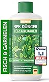 BIOLORA® [500ml] Aquarium-Dünger flüssig - Fisch- und Garnelenfreundlich - NPK Wasserpflanzen Flüssigdünger für Süß- und Salzwasser - Aquarien Pflanzendünger
